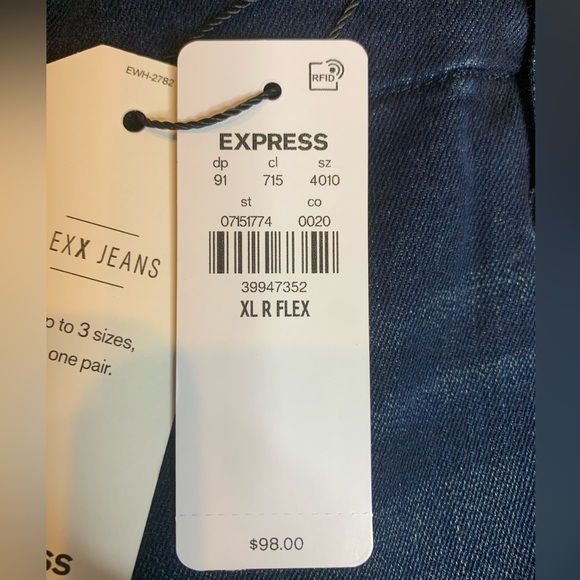 Express Size XL 70’s Flare Mid Rise Blue Jeans 7151774 - Picture 16 of 16